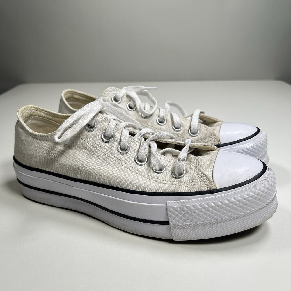 Converse Chuck Taylor All Star Lift Platform Womens 7 White Canvas 560251F